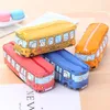 Bus Pencil Case Kids Cartoon Bus Bag School Car Pencil Bags Cute Canvas Car Pencil Bag Birthday Christmas Gift