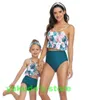 Popularne Tassel Split Rodzic-Dziecko Swimsuit Bikini Garnitur Split Dzieci Kobiety Dziewczyny Latające Sexy Yakuda Elastyczne Stylowe Lampart Drukuj Zestawy Bikini