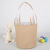 Partihandel söt kanin påsk Tote Bag Canvas Easter Tail Bucket Easter Bunny Väskor Kids Presentkorg