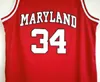 College 34 Len Bias-Jersey-Männer Basketball 1985 Universität Maryland Terps Trikots Team Red Gelb Weiß Auswärts Beste Genähtes