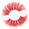 Colored 5D Mink false eyelashes 25mm 17 color thick Eyelashes Luxury Colorful Natural Cosplay Imitated Mink thin eyelashes