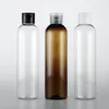 HOT(30pcs/lot)250ml transparent shampoo plastic travel bottles with flip top cap,refillable travel shampoo packaging PET bottles