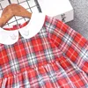 2020 Baby Girls Princess Dress Autumn Plaid Dollar Long Sleeve Kinderkleding voor verjaardagsfeestje Ontworpen baby Casual Dress4894904