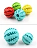 Ev Bahçe Pet Köpek Oyuncak Kauçuk Ball Oyuncak Funning Açık Yeşil ABS Pet Oyuncak Topu Köpek Maması 5 cm 7cm DHL Oyuncak Diş Temizleme Balls Chew