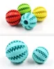 Strona główna Ogród Pet Dog Toy Gumowa Balowa Zabawki Zabawki Zielone ABS Zabawki Pet Ball Dog Chew Zabawki Ząb Czyszczenie Kulki Żywności 5 CM 7cm DHL