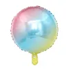 18 "Folie ballonggradient Färgfolie Ballong Rainbow Love Form Ballonger Fem-spetsig Star Round Aluminium Ballonger Bröllopsfest dekoration