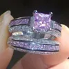 Diamond wedding rings sets knuckle Engagement Jewelry for Women bijoux drop ship