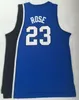 Erkekler Koleji 23 Basketbol Derrick Rose Jersey Mavi Üniversite Kaplanları Üniforma Spor