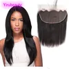 Raw Indian Virgin Haar 13 Door 6 Kant Frontale Pre Geplukt Rechte Remy 13X6 Nautral Kleur Yirubeauty 12-26 inch