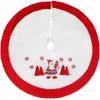 90 cm Weihnachtsbaumrock mit bezauberndem Weihnachtsmann, Weihnachtsfeiertagsparty-Dekoration mit Weihnachtsornamenten JK1910