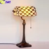 Fumat masa lambası vintage vitray gölge yatak odası başucu ışık led banka boncuklar oturma odası sanatı ev deko masası ışık 6616831