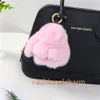 10cm Cute Real Genuine Rex Rabbit Fur Bunny Bag Charm Keyring Phone Purse Handbag Pendant Gift