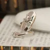 Fashion Exquisite Cute Retro Queen Dragonfly Design Rhinestone Plum Snake Gold / Silver Ring Finger Nail Rings