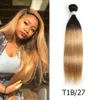 1 Bundle Straight Ombre T1B27 Honey Blonde 1B30 # 2 # 4 Brun foncé Remy Brésilien Indien Péruvien Malaisien Cheveux Humains Weaves332Z