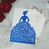 Vestes à paillettes bleues découpées au Laser, Invitations douces 15 Quinceanera pour filles, invitation formelle de fête de princesse, 16 ans, 8092628