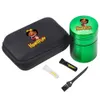 RICH DOG Smoke Set Metal Herbal Grinder Herb with Mouthpiece Tips 50MM Large Container Jar Grinders Smoking Accessories for Man1415612