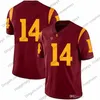 Jam USC Trojans #2 Adoree 'Джексон Роберт Вудс 6 Марк Санчес 10 Брайан Кушинг 15 Нельсон Аголор 8 Ник Перри Красный Белый Винтажный Джерси.