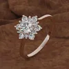 Luxe Vrouwelijke Sneeuwvlok Ring Mode 925 Zilver Geel Rose Goud Kleur Kristal Zirkoon Stenen Ring Vintage Trouwringen Voor Vrouwen2646240