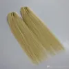 Bionda europea # 613 100% bionda Remy non trattata Tessuto economico per capelli umani bianco Biondo dritto 4 fasci di capelli vergini cuciti nelle estensioni dei capelli