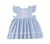 Filles Robes Bébé Fly Manches Robes Plissées Enfants Dentelle Juste Maide Princesse Enfant D'été Vintage Robe Boutique Bowknot Partie Robe D'été A5945