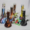 Narguilés Bongs Pipes à eau en verre Pyrex Bong avec des lèvres colorées 14mm Joint Beaker Oil Rigs