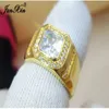 Ringos de casamento grandes de cor de ouro vintage para homens de luxo de luxo anel de diamante de moda geométrica Bandas de casamento de jóias 9709441