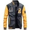 Giacca da volo bomber pilota Varsity Letterman Winter College Uomo cappotti in pelliccia sintetica da uomo Giacca riscaldata softshell da baseball impermeabile