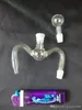 Le forchette prendono gli accessori per bong in vetro ﾠ, Pipa colorata Fumo Tubi in vetro curvo Tubi per bruciatore a nafta Tubi per acqua Dab Rig Pipa per bong in vetro