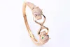 Donia jewelry luxury bangle European and American fashion party exaggerated leopard copper micro-inlaid zircon bracelet designer