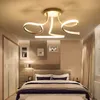 Modern Led Ceiling Lights Art Flower Modern White surface mounted Ceiling Lamp For Living Study Room Bedroom Home Decoration MYY