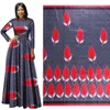 neuer afrikanischer Batikstoff im Ethno-Stil mit roten Blättern, bedruckter Baumwollstoff, gute Qualität, Anzug, Kleid, Kleidung, Stoff, Großhandel