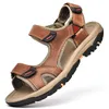 Męskie Sandały Gladiator Sandały Lato 2020 Nowy Styl Buty Plażowe Męskie Sandały Outdoor Male Oryginalne Skórzane Obuwie Sandles 2.51