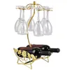 Rack de vinho suporte para garrafa de vinho, suporte para copo de vidro, exibição de garrafas de champanhe, pendurado, copos para beber, prateleira de rack preferr2696