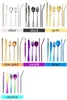 8pcs/lot Outdoor Flatware Set With Pouch Portable Stainless Steel Chopsticks Spoon Fork knife Dinnerware Camping Cutlery Tableware Set