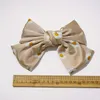 زهرة أقواس كبيرة الشعر مقطع النساء أقواس barrette big girls daisy المطبوعة الساتان bowknot مقطع بوتيك الأطفال ملحقات الشعر 18 سم c6318