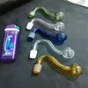 S-Rohr-Kurzofen-Glasbongs-Zubehör, einzigartige Ölbrenner-Glaspfeifen, Wasserpfeifen, Glaspfeifen, Bohrinseln, die mit Tropfer rauchen