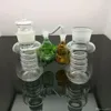 Classic spiral bottle with hanging gourd glass cigarette bottle Wholesale Bongs Oil Burner Pipes Water Pipes Glass Pipe Oil Rigs Smoking Fre