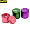 63MM Height 4 Piece Groove Grinder grinding With "Honeypuff"Logo Aluminum Herb Grinder with Gift Box Metal Tobacco Grinder For Herb