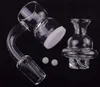 O mais novo 4 mm de espessura de 25 mm de salto de salpicos xl chanfrado quartzo banger ciclone de unhas girando tampa de carboidrato e inserção de pérolas TERP para DAB RIG5871808