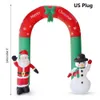 Świąteczne rekwizyty 180 cm 240 cm giganty nadmuchiwane Arch Santa Claus Snowman Dekoracja świąteczna dla domu Nowy Rok Props 233N