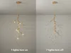 Kunstontwerper LED gouden tak kroonluchter handwerk goud alu. Crystal Glass Water Drop Hanging Light Indoor Lighting Hangeded Hanglamp