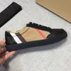 Новые мужские кроссовки Vintage Check Cotton and Suede Sneakers роскошная дизайнерская обувь Мужские парусиновые кроссовки в клетку с коробкой