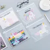 Pencil Bag Cut Cartoon Teenage Girl Söt Härlig Pen Bag Ring Zipper File Organizer Transparent Studentskolepapper