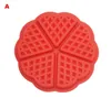 Família Waffle Mold Maker Retangular Grade Circular Waffle Bolo De Chocolate Pan Molde De Silicone Ferramentas De Cozimento De Cozinha