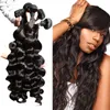 Bella Hair Retail 1 Bundle Peruvian Malaysian Indian Brazilian Hair Loose Deep Wave Wavy Dyeable Black Color Human Hair Weaves 1p5527718