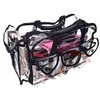 取り外し可能で調整可能なショルダーストラップ耐久性のあるメイクアップバッグPro Muaラウンドバッグを備えたヘビーデューティクリアPVC化粧品バッグ