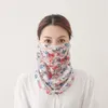 Maschera solare estiva Velo Orecchio Pizzo Traspirante Protezione collo Sciarpa viso Ciclismo femminile antipolvere