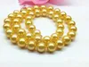 Luxe van de rijke donkere gouden parel ketting 9-10 mm Need Japan Sea Pearl 18inch authentiek gegarandeerd