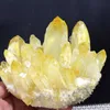 Nouveau trouver un spécimen minéral de grappe de cristal de Quartz fantôme jaune guérison 227g