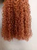 Long Chinese Strong Virgin Remy Curly Hair Weft Human Top Popular Hair Extensions Blonde Brown 30# Color 100g one bundle